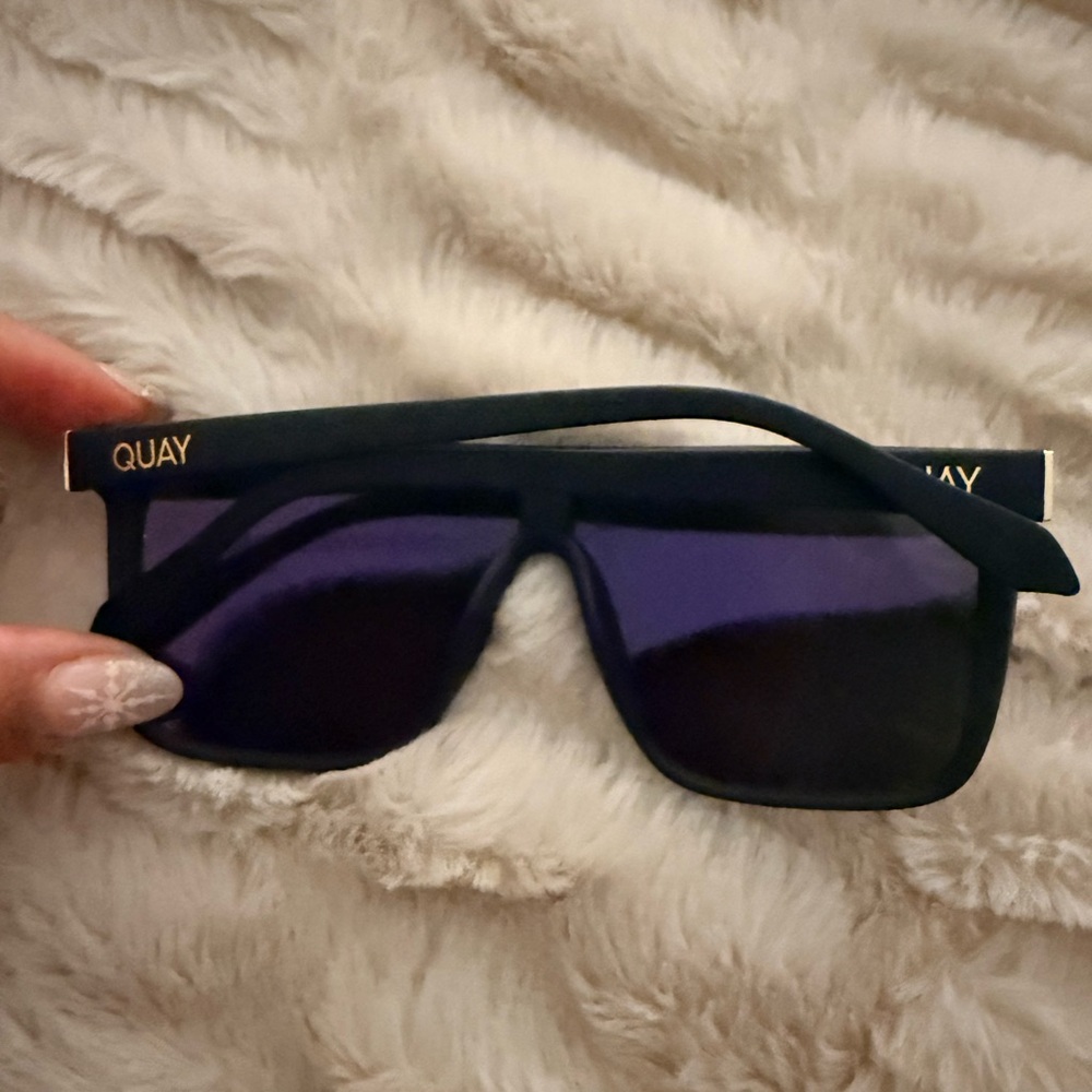 Quay Black Sunglasses with Purple Lenses